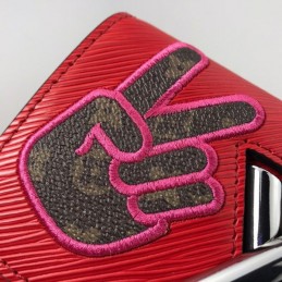 Replica Louis Vuitton Red Graphic Twist Chain Wallet