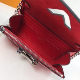 Replica Louis Vuitton Red Graphic Twist Chain Wallet