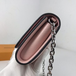 Replica Louis Vuitton Pale Pink Graphic Twist Chain Wallet