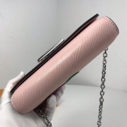 Replica Louis Vuitton Pale Pink Graphic Twist Chain Wallet