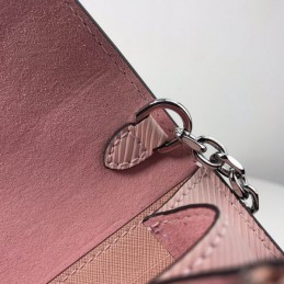 Replica Louis Vuitton Pale Pink Graphic Twist Chain Wallet