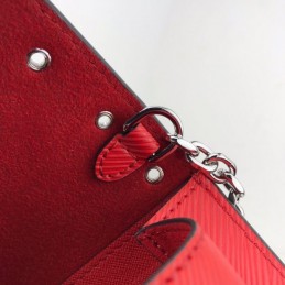 Replica Louis Vuitton Red Studded Twist Chain Wallet
