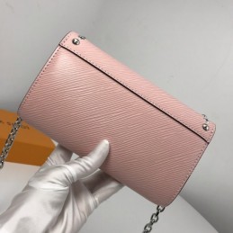 Replica Louis Vuitton Pale Pink Studded Twist Chain Wallet