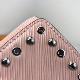 Replica Louis Vuitton Pale Pink Studded Twist Chain Wallet