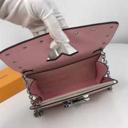 Replica Louis Vuitton Pale Pink Studded Twist Chain Wallet