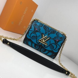 Replica Louis Vuitton Turquoise Black Graphic Twist MM