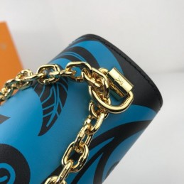 Replica Louis Vuitton Turquoise Black Graphic Twist MM