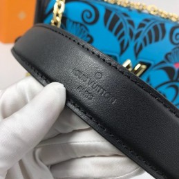 Replica Louis Vuitton Turquoise Black Graphic Twist MM