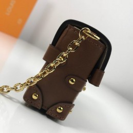 Replica Louis Vuitton Brown Monogram Petite Malle Key Holder Charm