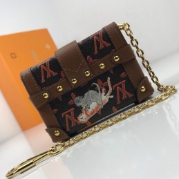 Replica Louis Vuitton Brown Monogram Petite Malle Key Holder Charm