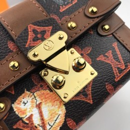 Replica Louis Vuitton Brown Monogram Petite Malle Key Holder Charm