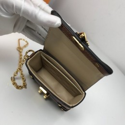 Replica Louis Vuitton Brown Monogram Petite Malle Key Holder Charm