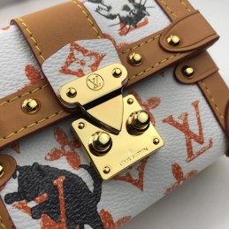 Replica Louis Vuitton White Monogram Petite Malle Key Holder Charm