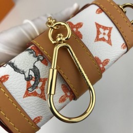 Replica Louis Vuitton White Monogram Petite Malle Key Holder Charm