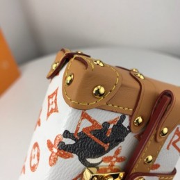 Replica Louis Vuitton White Monogram Petite Malle Key Holder Charm