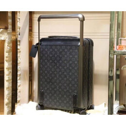 Replica Louis Vuitton Black Monogram Eclipse Horizon 55 Rolling Luggage