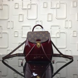 Replica Louis Vuitton Brown Monogram Burgundy Hot Springs Backpack - Style 2