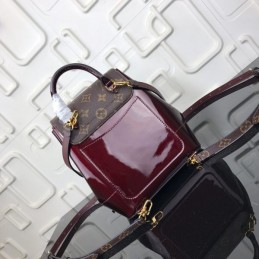 Replica Louis Vuitton Brown Monogram Burgundy Hot Springs Backpack - Style 2