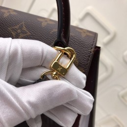 Replica Louis Vuitton Brown Monogram Burgundy Hot Springs Backpack - Style 2