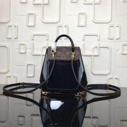 Replica Louis Vuitton Brown Monogram Black Hot Springs Backpack - Style 2