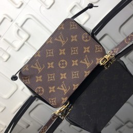 Replica Louis Vuitton Brown Monogram Black Hot Springs Backpack - Style 2