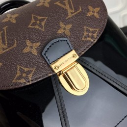 Replica Louis Vuitton Brown Monogram Black Hot Springs Backpack - Style 2