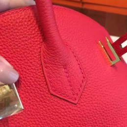 Replica Hermes Red Beige Birkin 35 Gold Hardware Bag