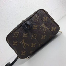 Replica Louis Vuitton Brown Monogram Palm Springs Mini Backpack with Studded Floral Detail