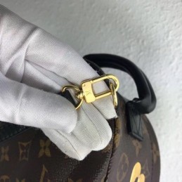 Replica Louis Vuitton Brown Monogram Palm Springs Mini Backpack with Studded Floral Detail