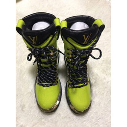 Replica Louis Vuitton Neon Green Black Outland Ankle Boots