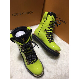 Replica Louis Vuitton Neon Green Black Outland Ankle Boots