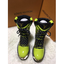 Replica Louis Vuitton Neon Green Black Outland Ankle Boots
