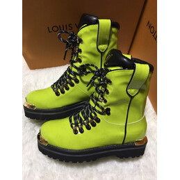 Replica Louis Vuitton Neon Green Black Outland Ankle Boots