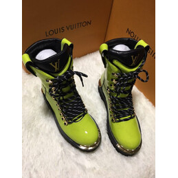 Replica Louis Vuitton Neon Green Black Outland Ankle Boots