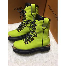 Replica Louis Vuitton Neon Green Black Outland Ankle Boots