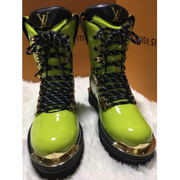 Replica Louis Vuitton Neon Green Black Outland Ankle Boots
