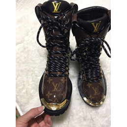 Replica Louis Vuitton Brown Monogram Outland Ankle Boots