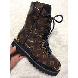 Replica Louis Vuitton Brown Monogram Outland Ankle Boots