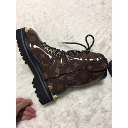 Replica Louis Vuitton Brown Monogram Outland Ankle Boots