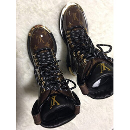 Replica Louis Vuitton Brown Monogram Outland Ankle Boots
