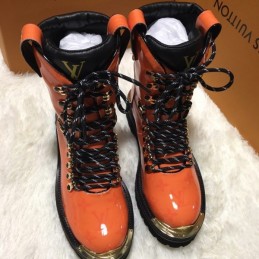 Replica Louis Vuitton Orange Black Outland Ankle Boots