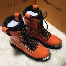 Replica Louis Vuitton Orange Black Outland Ankle Boots