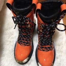 Replica Louis Vuitton Orange Black Outland Ankle Boots