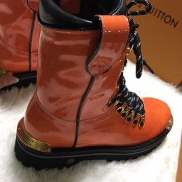 Replica Louis Vuitton Orange Black Outland Ankle Boots
