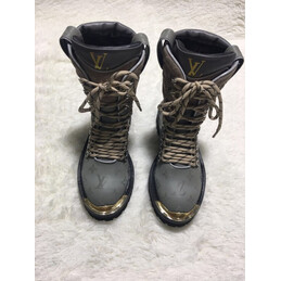 Replica Louis Vuitton Dark Gray Outland Ankle Boots