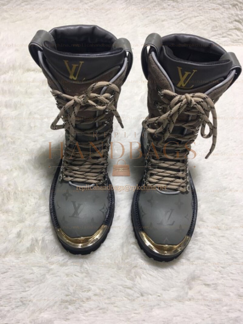 Replica Louis Vuitton Dark Gray Outland Ankle Boots
