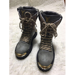 Replica Louis Vuitton Dark Gray Outland Ankle Boots