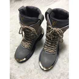 Replica Louis Vuitton Dark Gray Outland Ankle Boots