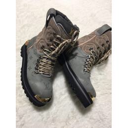 Replica Louis Vuitton Dark Gray Outland Ankle Boots