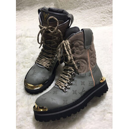 Replica Louis Vuitton Dark Gray Outland Ankle Boots